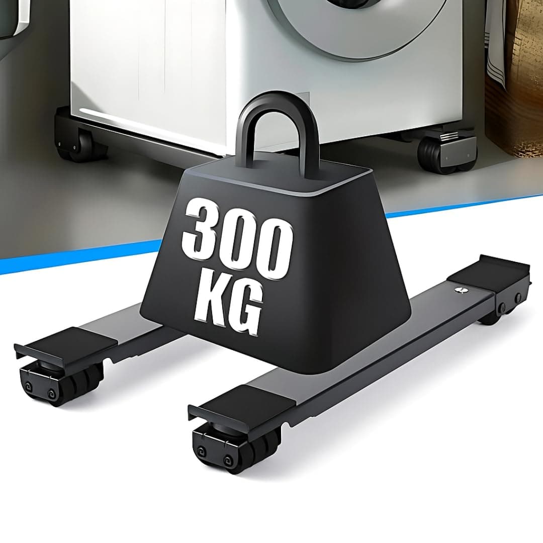 WeFilter Adjustable Washing Machine Stand with Wheels (2-Piece Set)
