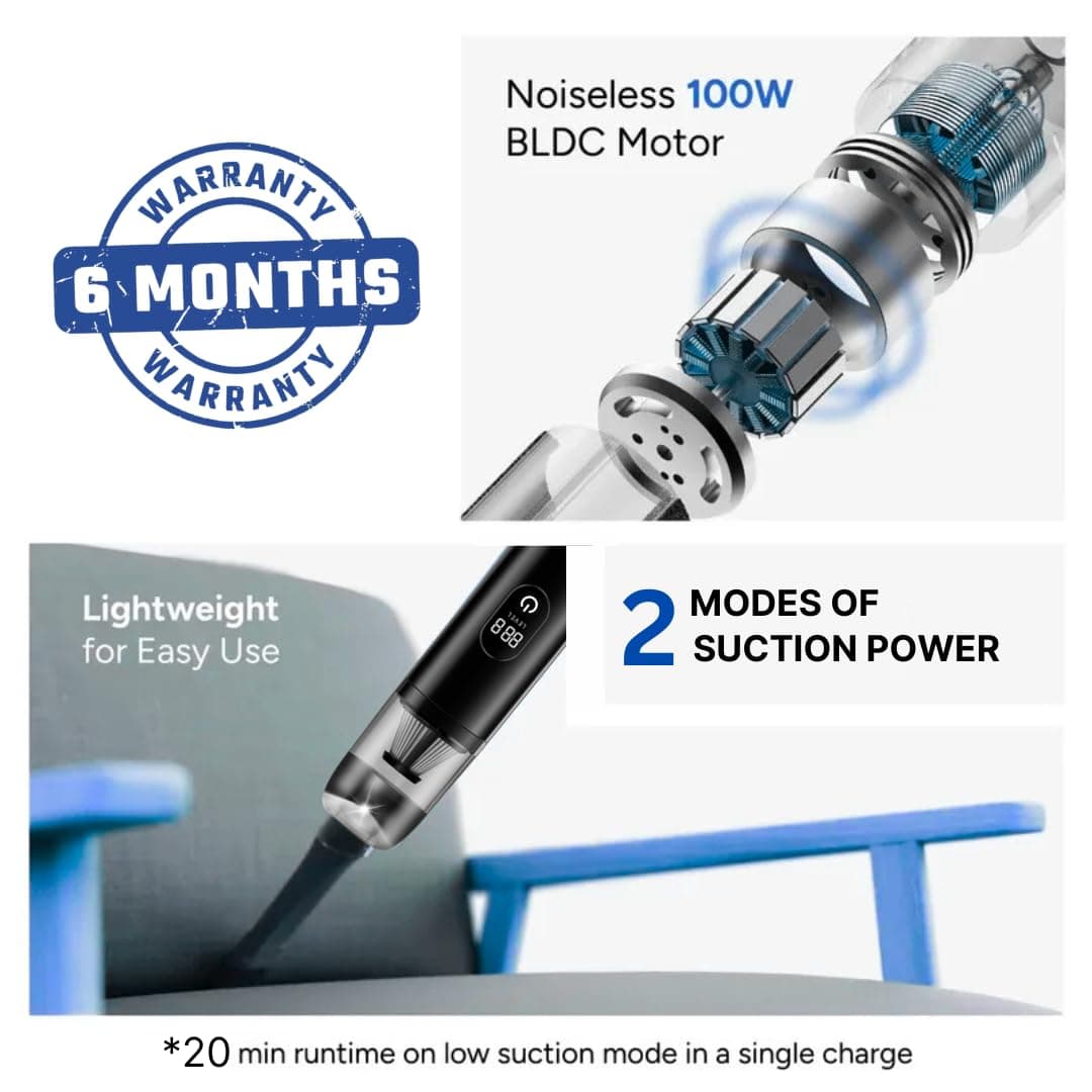 WeFilter High-Power Portable Car & Home Vacuum Cleaner - Image 3