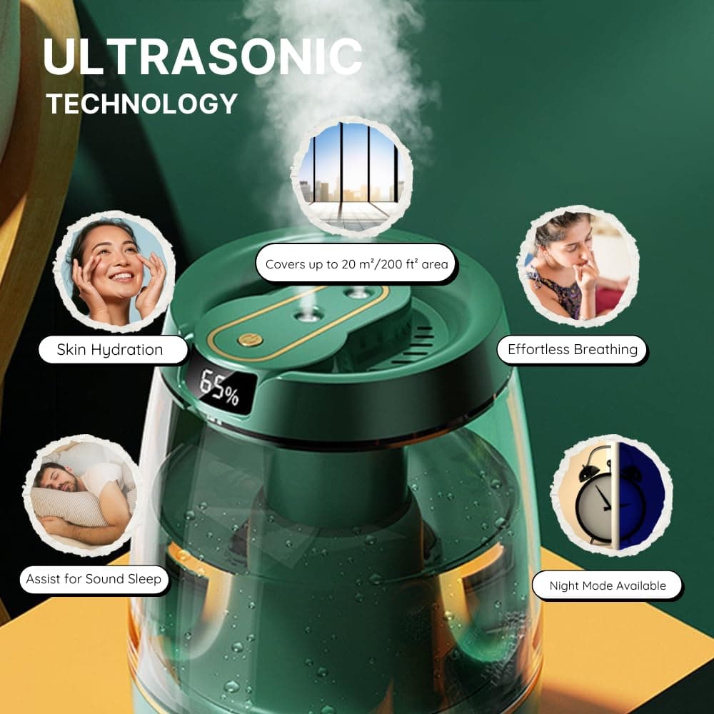 WeFilter Cool Mist Ultrasonic Humidifier (2L) - Image 5