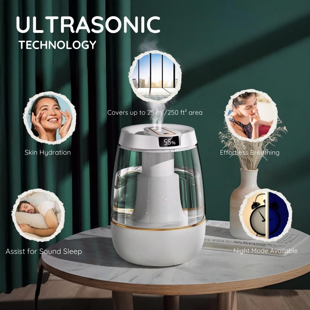 WeFilter Cool Mist Ultrasonic Humidifier (3L) - Image 4