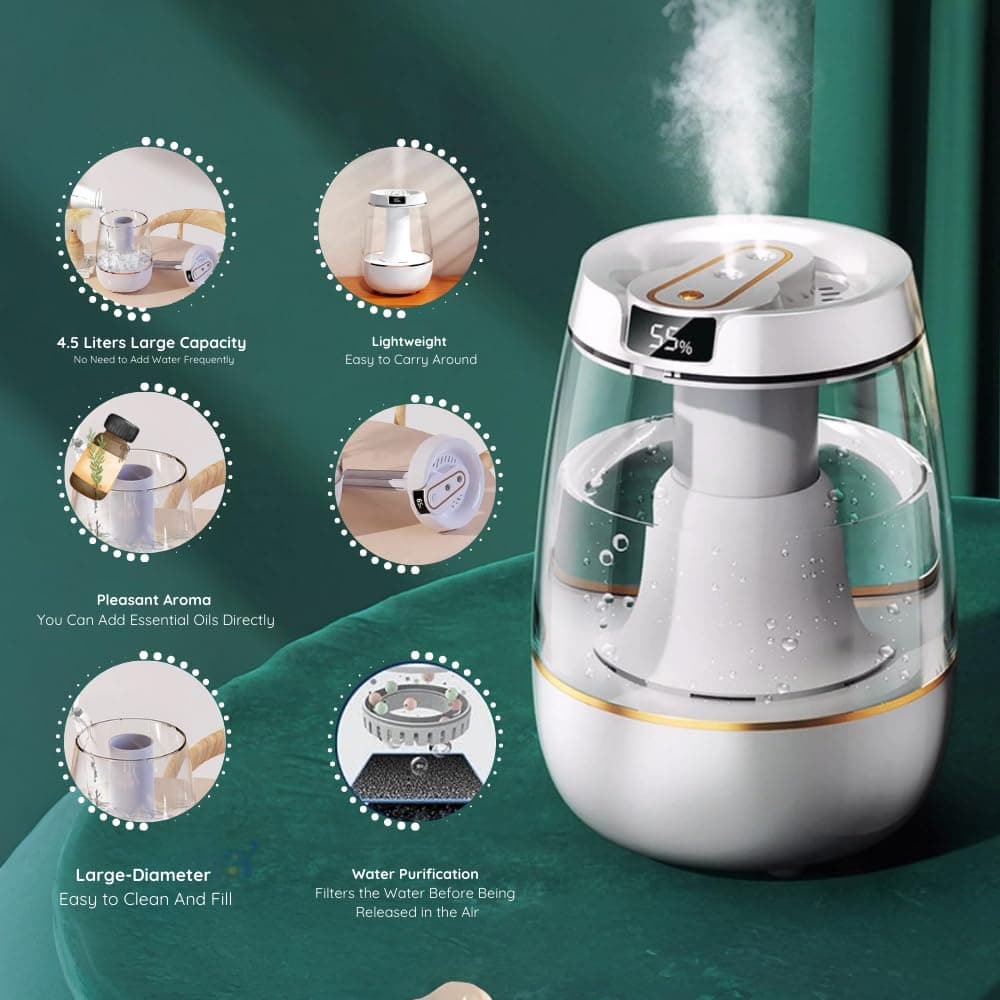 WeFilter Cool Mist Ultrasonic Humidifier (3L) - Image 6