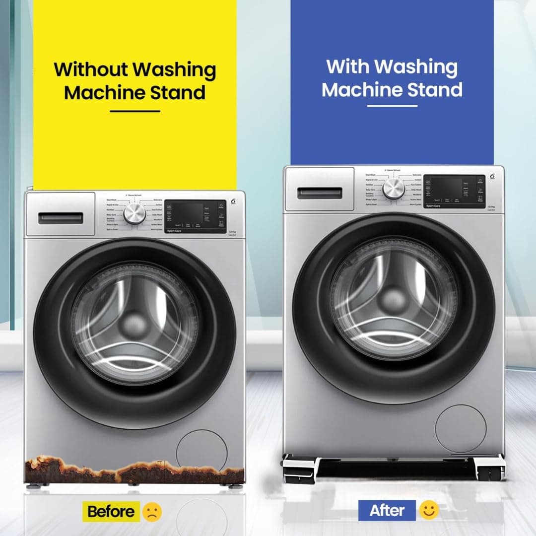 WeFilter Adjustable Washing Machine Stand with Wheels (2-Piece Set) - Image 6